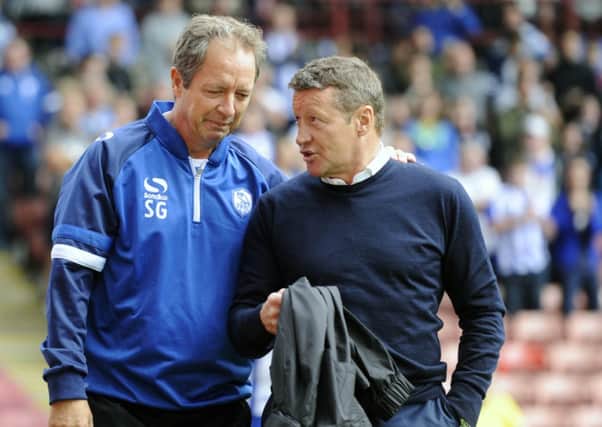 Barnsley manager Danny Wilson, right.