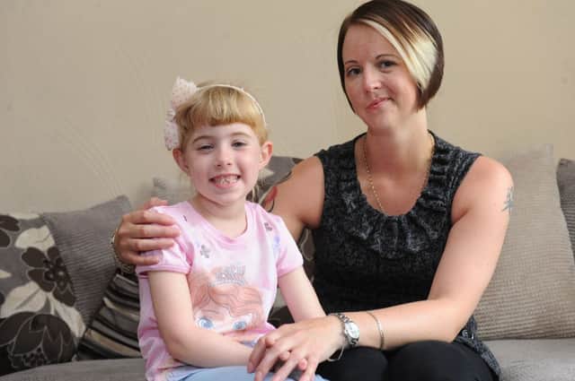 Carly Swan and her daughter Ashton from Sheffield