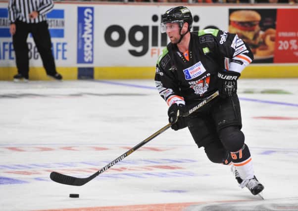 Colton Fretter will be missing from Sheffield Steelers' line-up against Dundee Stars on Wednesday night. Picture: Dean Woolley.