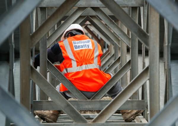 A Balfour Beatty worker on site