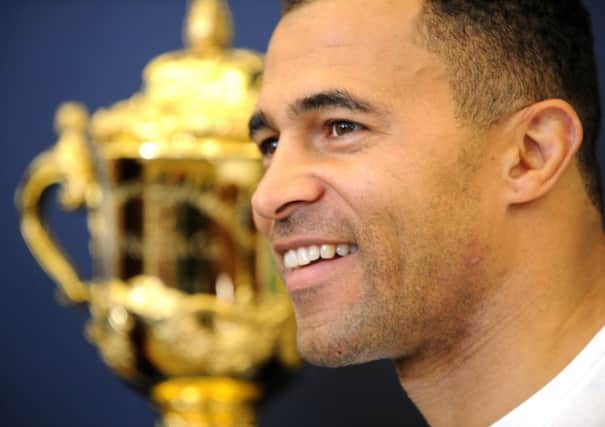 World Cup winner Jason Robinson at the  2015 volunteer Try Outs touches down in Leeds.