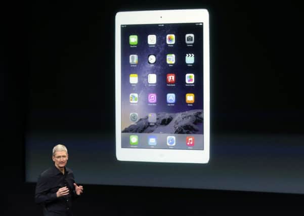 Apple CEO Tim Cook introduces the new Apple iPad Air 2
