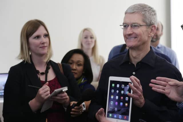 Apple CEO Tim Cook introduces the new Apple iPad Air 2