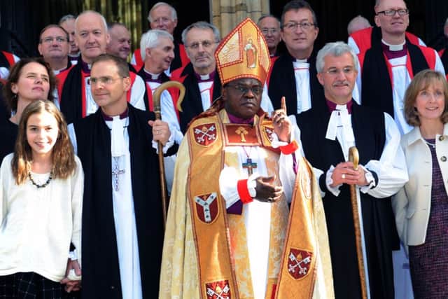 The consecration of the two area Bishops for the newly created Diocese of West Yorkshire and the Dales, by the Archbishop of York, the Most Revd Dr John Sentamu.