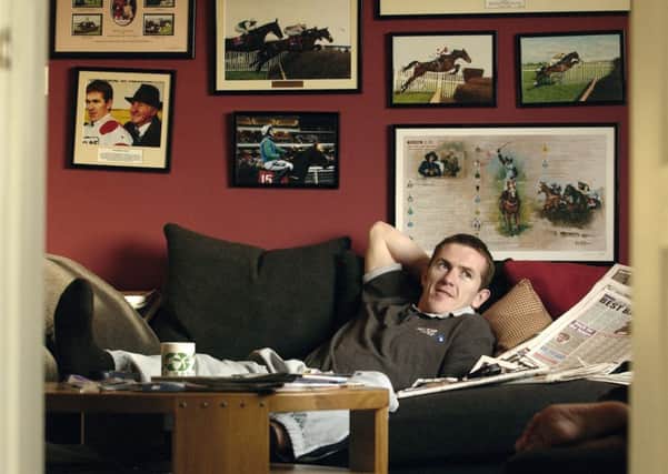 Tony McCoy relaxes at home after winning his 10th 'Lester'. Pictures: Edward Whitaker