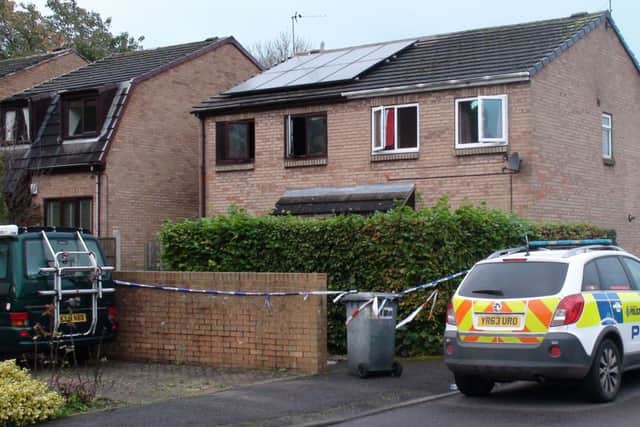 The property where a nine-year-old boy and a 44-year-old man have died following a house fire in Penistone, near Barnsley