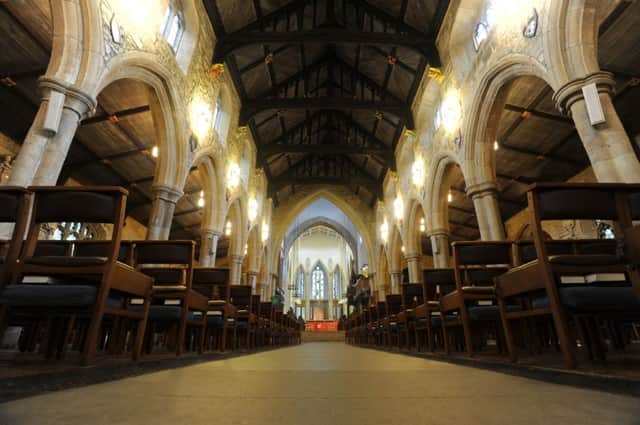 Bradford Cathedral which is sharing £1m with Ripon Cathedral for renovation work on the State Gate.  27 October 2014.  Picture Bruce Rollinson