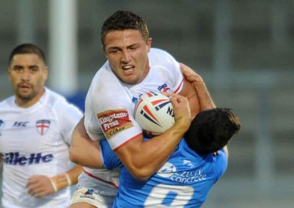 Sam Burgess, in action for England at last year's World Cup.