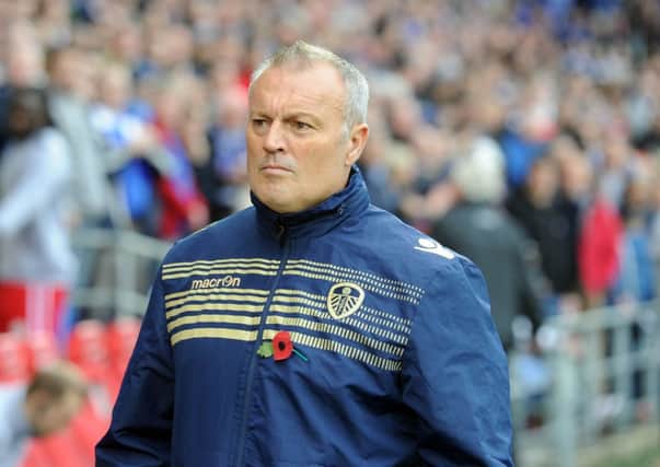 Leeds United's new head coach Neil Redfearn at Cardiff today. Picture: James Hardisty.