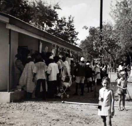 Hilary Robinson pictured at school in Nigeria in 1968.