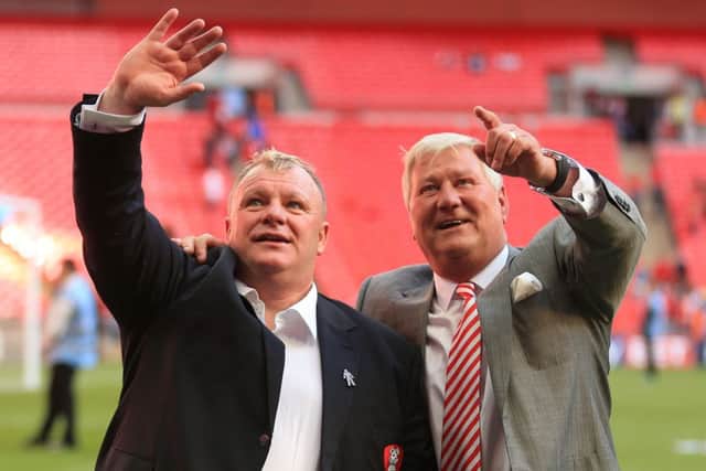 DRIVEN: Rotherham United manager Steve Evans, left, and chairman Tony Stewart.
