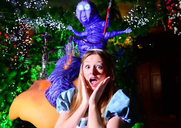 Ellie Cooper as Alice at an 'Alice In Wonderland Christmas' at Chatsworth House