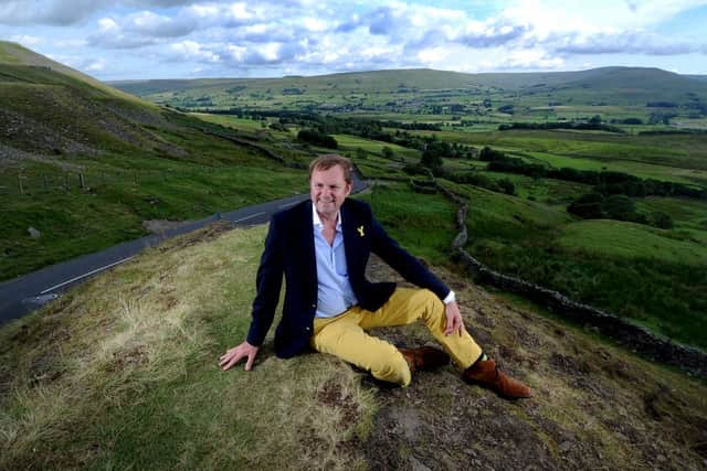 Date:21nd July 2014. (JH1004/58i) Pictured Gary Verity, chief executive of Welcome to Yorkshire, at Buttertubs Pass between Hawes and Swaledale, one of the famous photographed landmarks of the Yorkshire Grand Depart, Tour de France.
