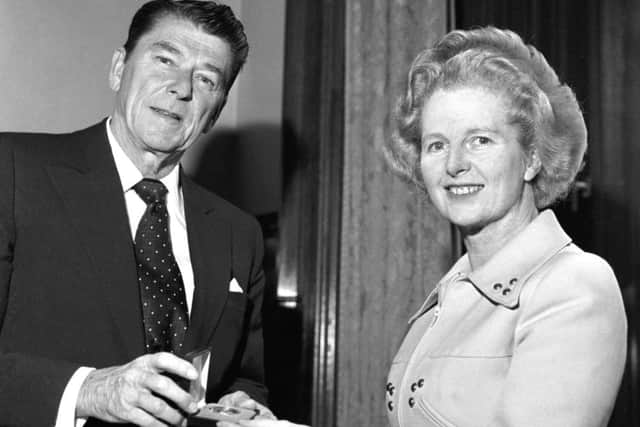Ronald Reagan with Margaret Thatcher