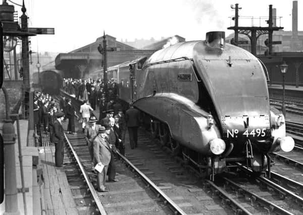 Golden age: The A4 locomotive 4495 Golden Fleece at  Leeds Central in 1937 for a trial run of the West Riding Limited train
