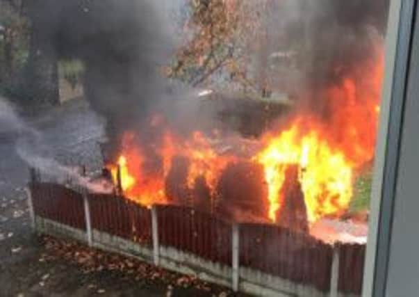 A Ford Transit which was wrecked in a blaze on the driveway of a house on Brecks Lane, Herringthorpe, Rotherham on Friday morning, after an e-cigarette had been left on charge in the vehicle
