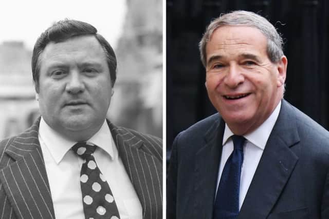 Geoffrey Dickens (left) and Lord Brittan
