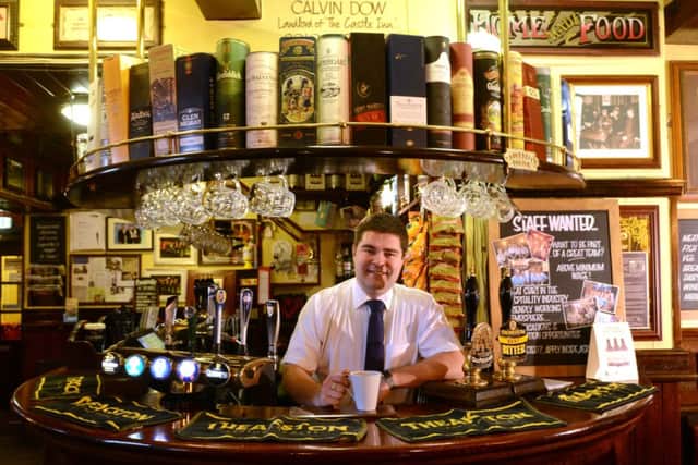 Calvin Dow, landlord of the Castle Inn, in Mill Bridge Skipton, is nominated for a White Rose Award