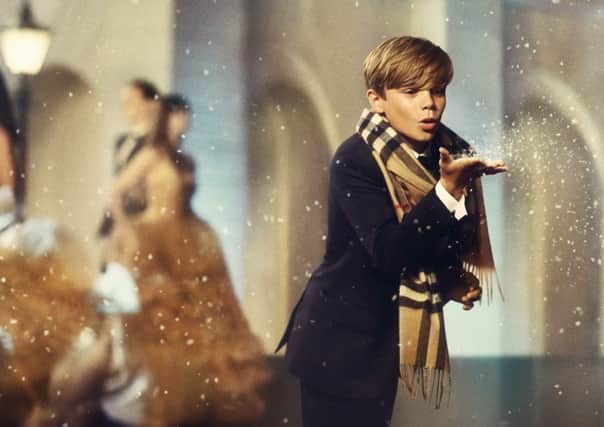 Romeo Beckham in the new Burberry campaign