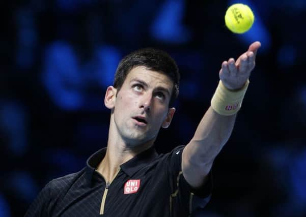 Novak Djokovic on his way to beating Stanislas Wawrinka.