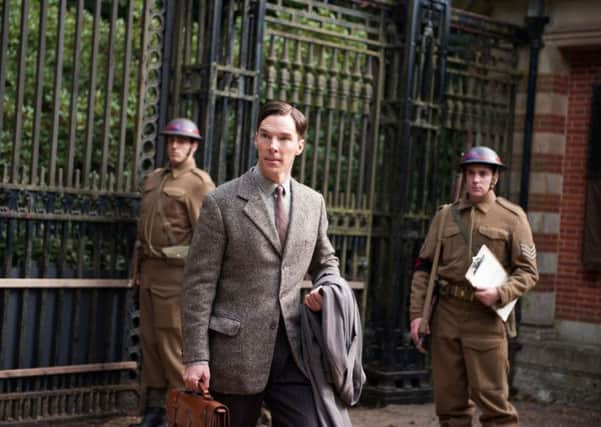 Benedict Cumberbatch as Alan Turing.