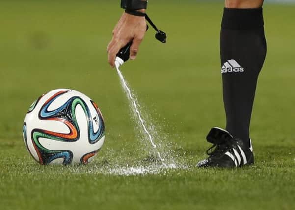 Vanishing spray will now be used in the Football League.