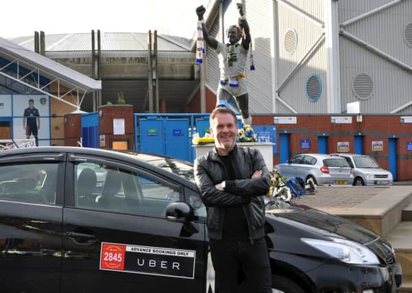 The first Uber Leeds rider was DJ Chris Moyles, who took a ride to Elland Road.