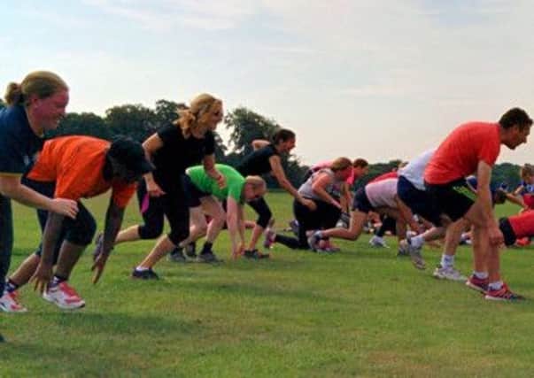 Library image of a British Military Fitness session at Roundhay Park