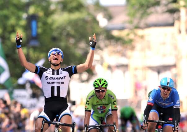 Marcel Kittell wins the first stage of the 2014 Tour de France in Harrogate