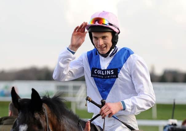 HAT-TRICK HERO: Jockey James Reveley was the star attracgtion at Doncaster on Tuesday.