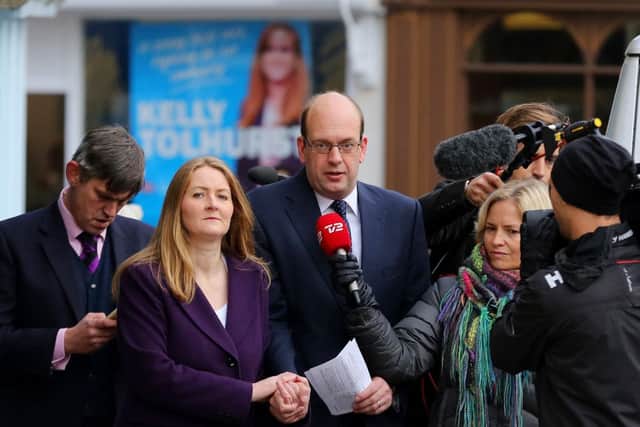 UKIP candidate Mark Reckless with his wife Catriona in Rochester
