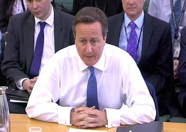 David Cameron appears before the Liason Select Committee in the House of Commons, London where he answered questions over his proposals for wider devolution within the UK