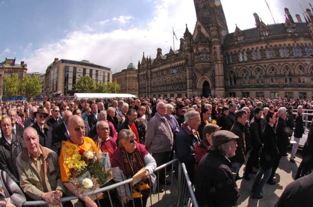 The memorial service to commemorate the 25th anniversary of the Bradford fire