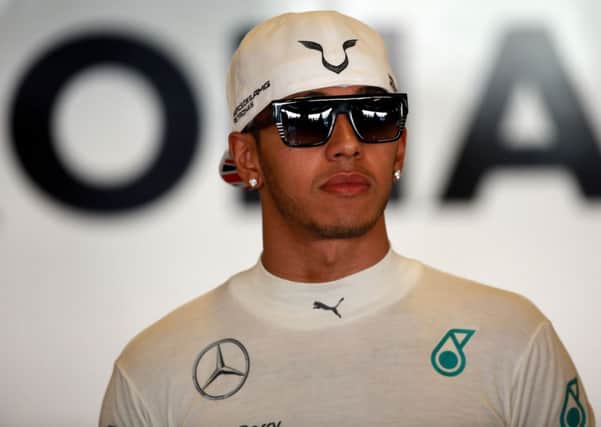 Mercedes driver Lewis Hamilton in Abu Dhabi during practice on Friday.