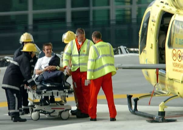 Top Gear presenter Richard Hammond crashed at Elvington airfield near York.