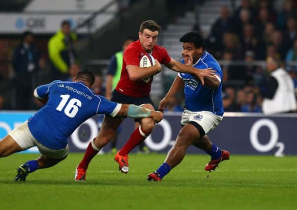 England's George Ford in action against Samoa on Saturday.