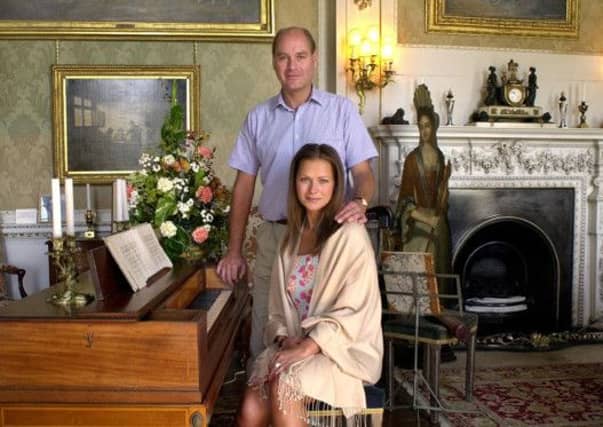 Simon Howard with wife Rebecca. Picture: Ross Parry Agency