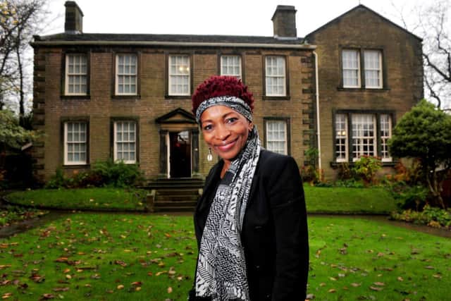 Bronte Society president Bonnie Greer outside the Parsonage in Haworth. Picture by Tony Johnson