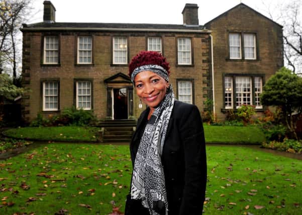 Bronte Society president Bonnie Greer outside the Parsonage in Haworth. Picture by Tony Johnson