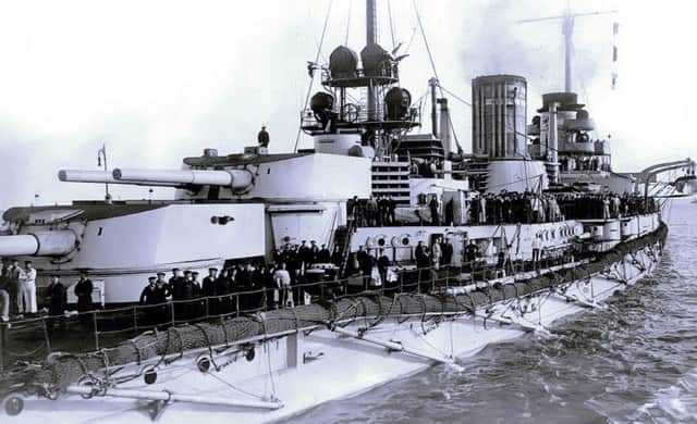 The SMS Derfflinger, which played a key part in the 1914 German bombardment of Scarborough, Whitby and Hartlepool