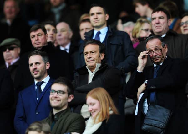 Massimo Cellino watches from the stands