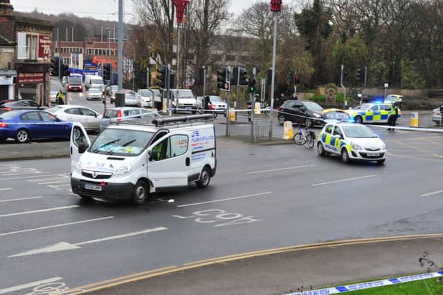The scene on Kirkstall Road after the incidents. Pictures:Tony Johnson