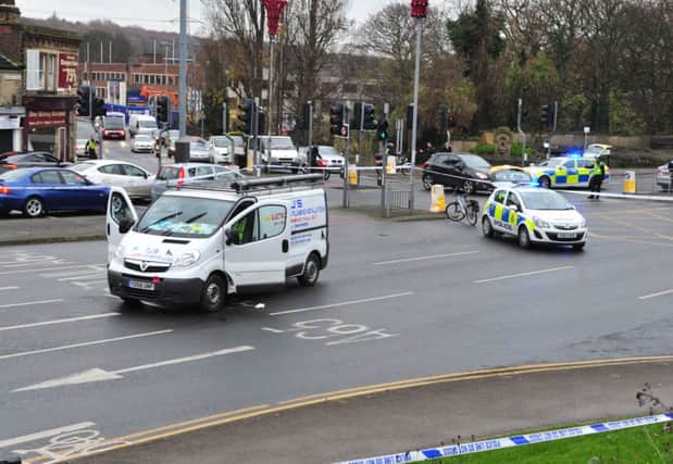The scene on Kirkstall Road after the incidents. Pictures:Tony Johnson