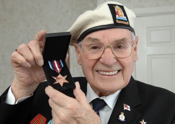 George Barker with his long-awaited Arctic Convoy medal.