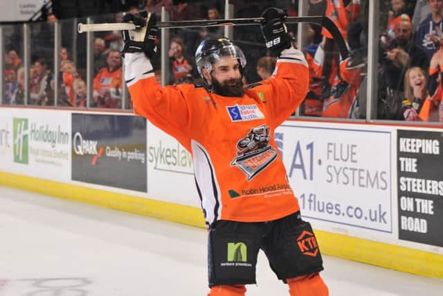 Sheffield Steelers' Mathieu Roy scored a hat-trick in Fife and grabbed two assists in Saturday's 3-2 win over Nottingham. Picture: Dean Woolley.