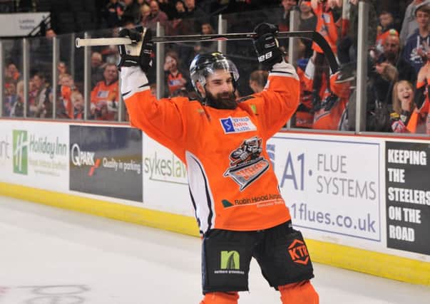 Sheffield Steelers' Mathieu Roy scored a hat-trick in Fife and grabbed two assists in Saturday's 3-2 win over Nottingham. Picture: Dean Woolley.
