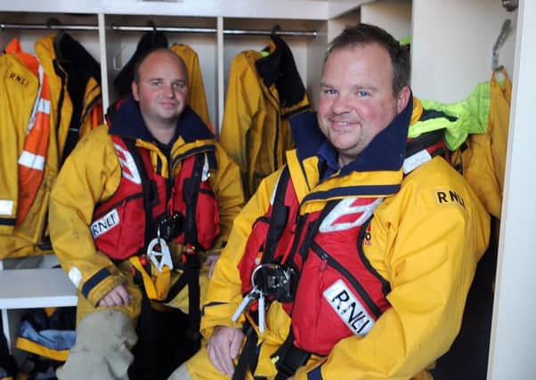 Stuart Tibbett, the cox of Bridlington lifeboat and brother Simon, who are among crew preparing for a move to a new station on Spa Promenade.