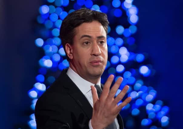 Ed Miliband delivers a speech to business leaders on Labour's future spending plans