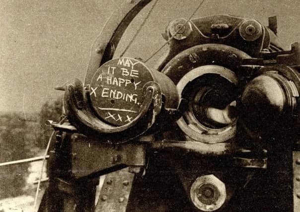 Some British troops wrote messages on shells. (Photo credit: Rex)