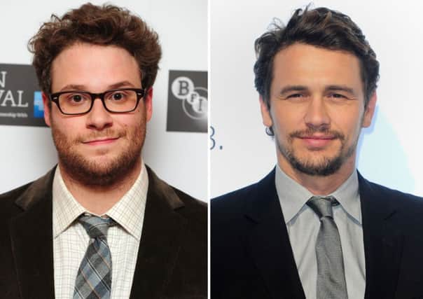 Seth Rogen (left) and James Franco have reacted furiously to the decision to pull a film about the assassination of the North Korean leader - with Ben Stiller branding it "a threat to freedom of expression".